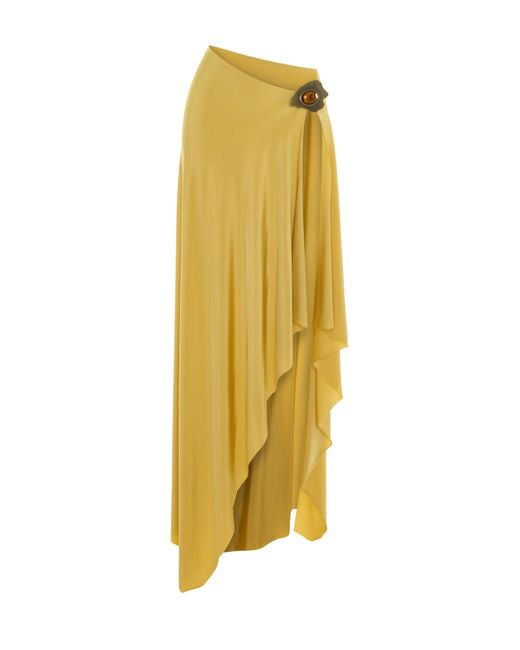 Maison sél Yellow Bodysuit Maxi Dress