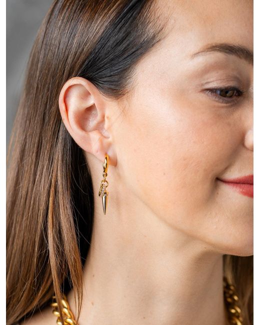 Loni Paul Jewelry Metallic Spike Hoop Earring