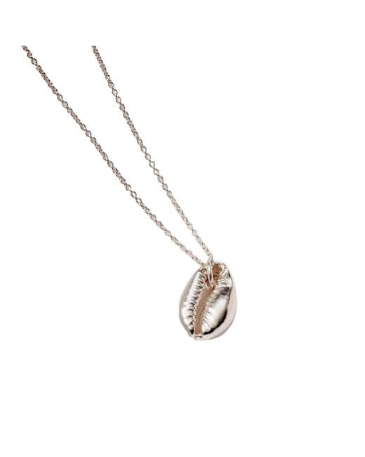 Posh Totty Designs Metallic Sterling Silver Cowrie Shell Necklace