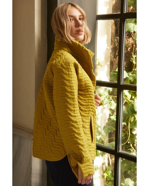 DOR Raw Luxury Yellow Future-Proof Quilted Sweatshirt