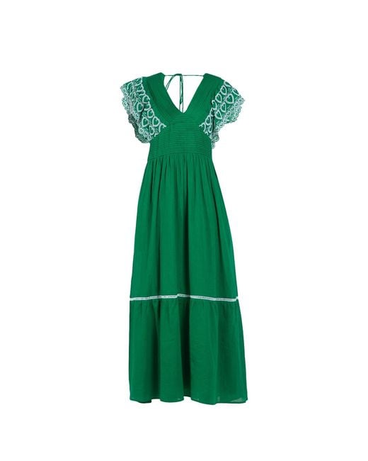 Rose & Nancy Green Eleanor Cotton Maxi Dress