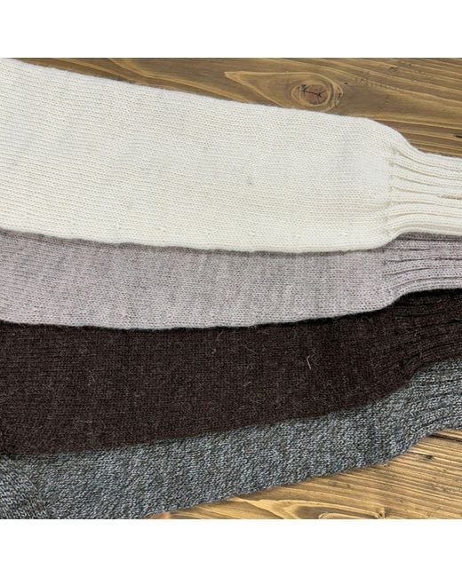 Arthur Beale Gray Oiled Wool Pelmo Jumper for men
