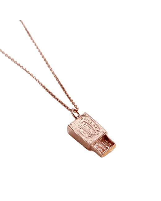 Posh Totty Designs Metallic Matchbox Charm Necklace