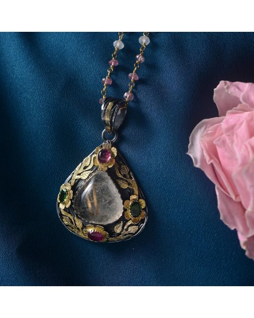 Emma Chapman Jewels Metallic Odetta Rutile Tourmaline Pendant