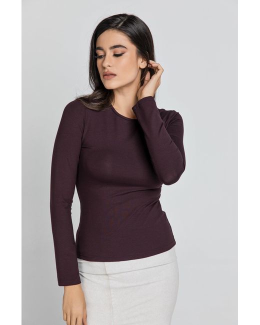 Conquista Purple Jersey Top By Fashion