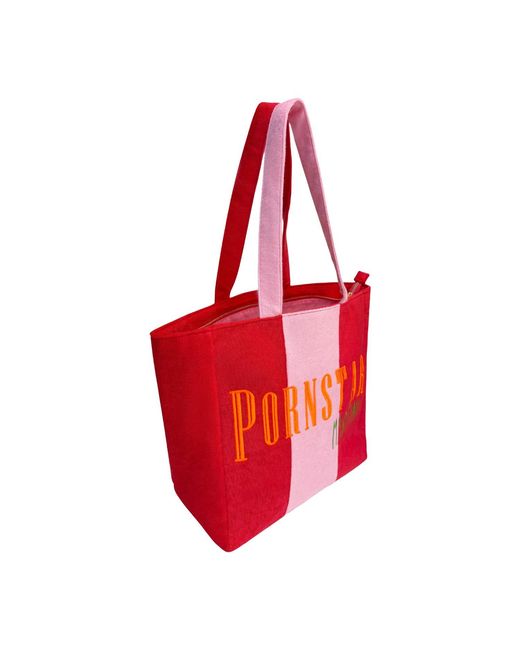 Lilly Loves Red Pornstar Martini Terry Beach Bag