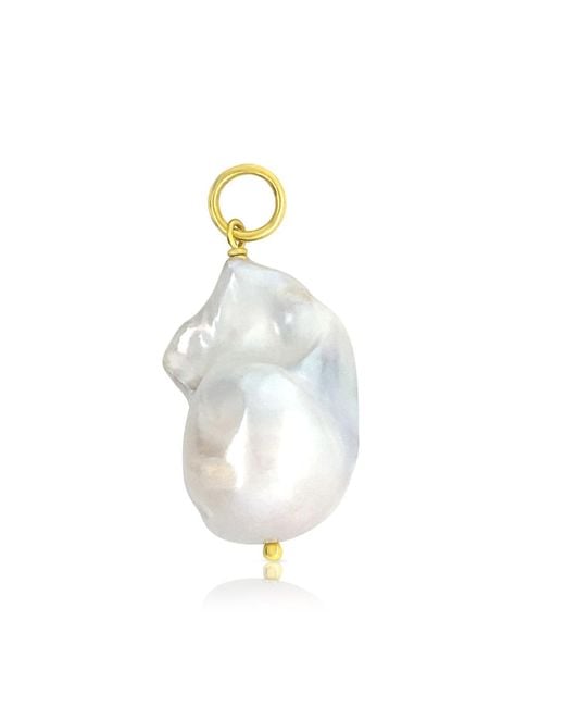 GEM BAZAAR Metallic Baroque Pearl Pendant