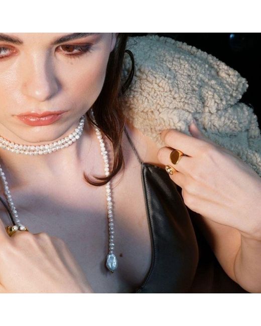 LINYA JEWELLERY Metallic Bombay Stone Ring