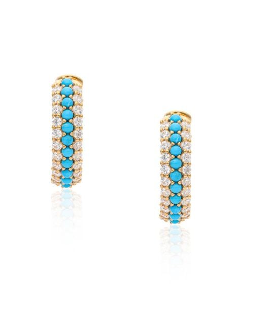 Preeti Sandhu Blue Summer Sparkle Hoops