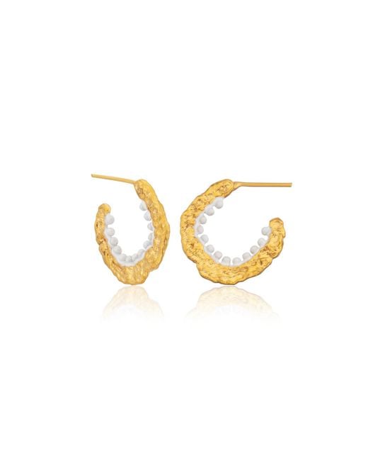 Milou Jewelry Metallic Alice Hoop Earrings