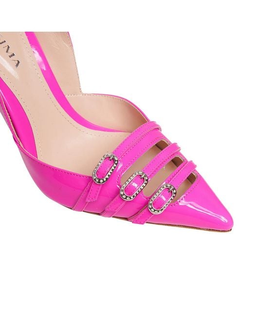 Ginissima Pink Gina Stiletto Patent Leather, Fuchsia