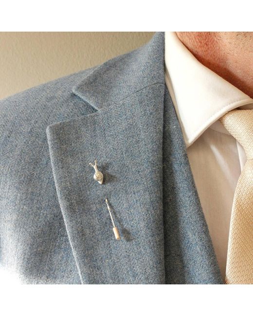 Lee Renee Metallic Baby Snail Tie Pin – for men