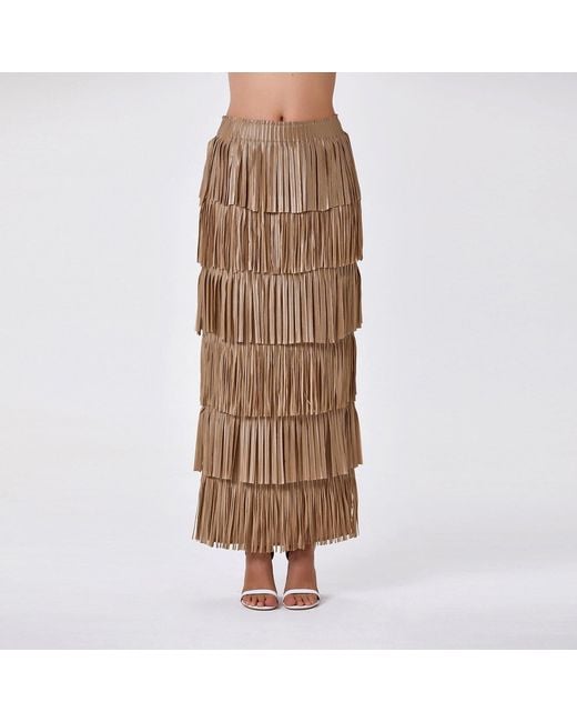 Smart and Joy Black Layered Ruffled Knit Skirt