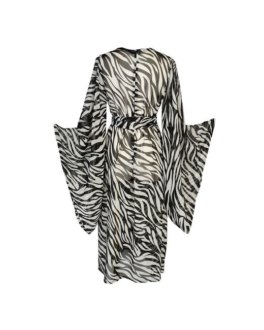 Jennafer Grace Metallic Zebra Queen Kimono