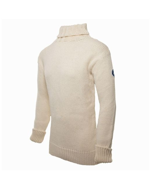 Arthur Beale White Neutrals Oiled Wool Beerenberg Pullover for men