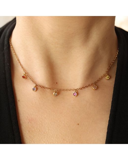 Retro Chic Metallic Charm Necklace