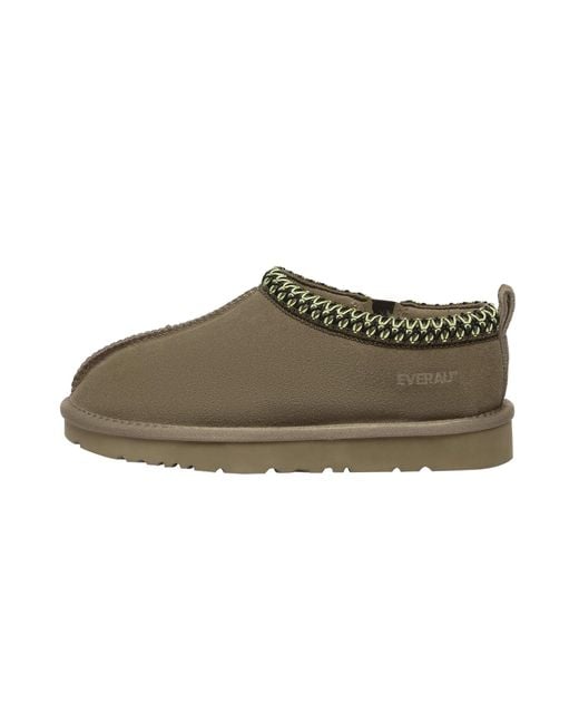 EverAu Australia Brown Wigeon Leather Slippers