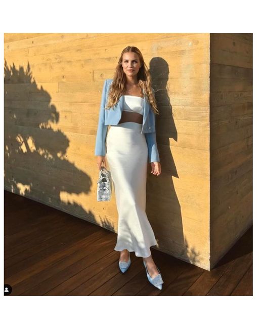 Beautiisoles by Robyn Shreiber Made in Italy Blue Bonnie Baby Leather Work Evening Sexy Comfortable Flat Ballerina