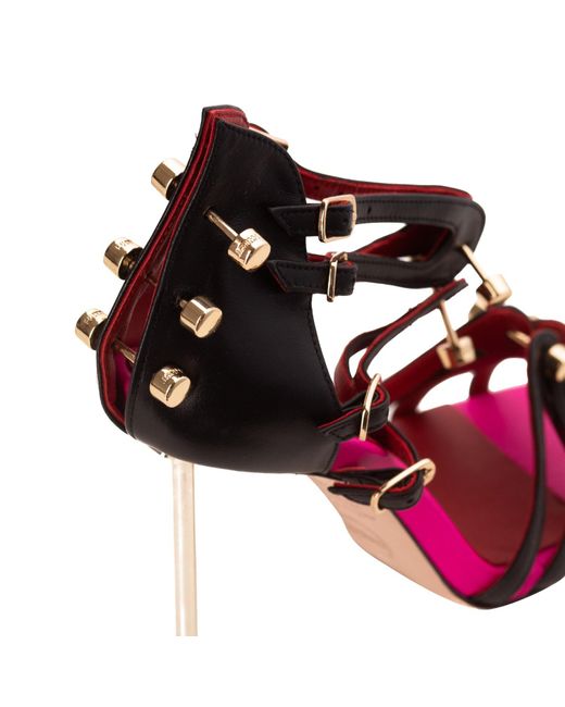 HARDOT Pink F*Ck Me Duo Metallic Sandals