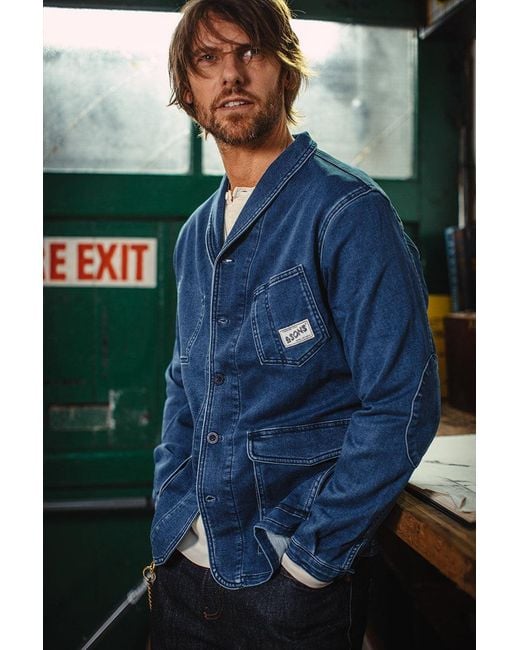 &SONS Trading Co Blue Crafter Wash Chore Jacket for men