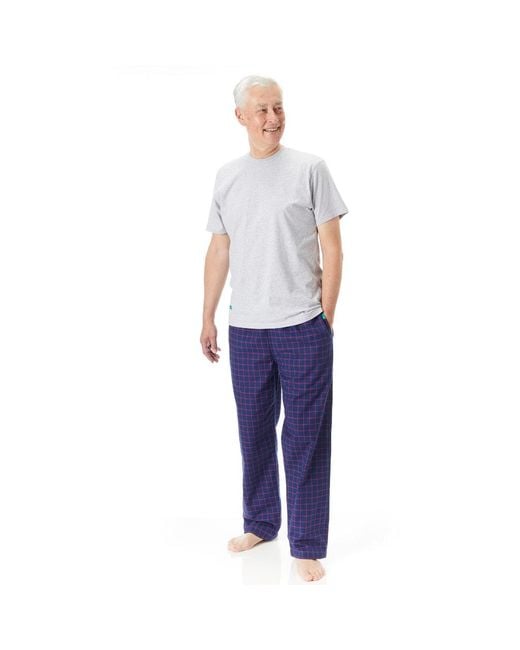 Lounge Blue Loungewear Trousers-Pants Regular Length Atlantic Puffin for men
