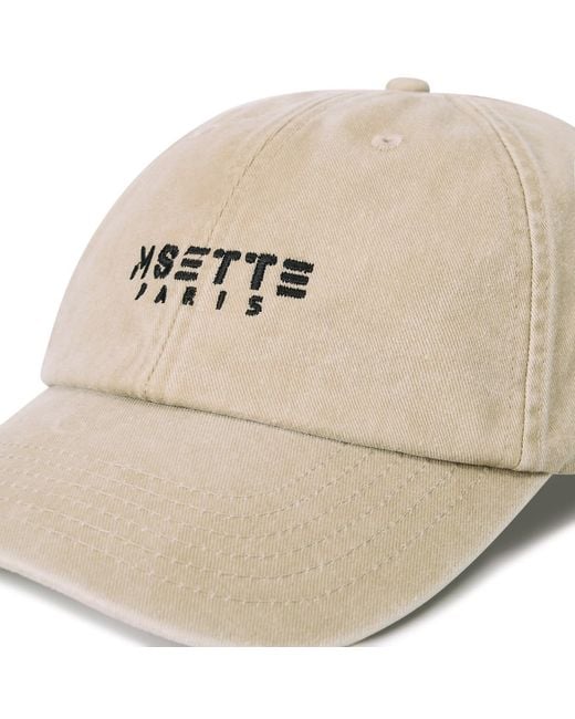M Sette Paris Natural Neutrals Signature Embroidered Cap