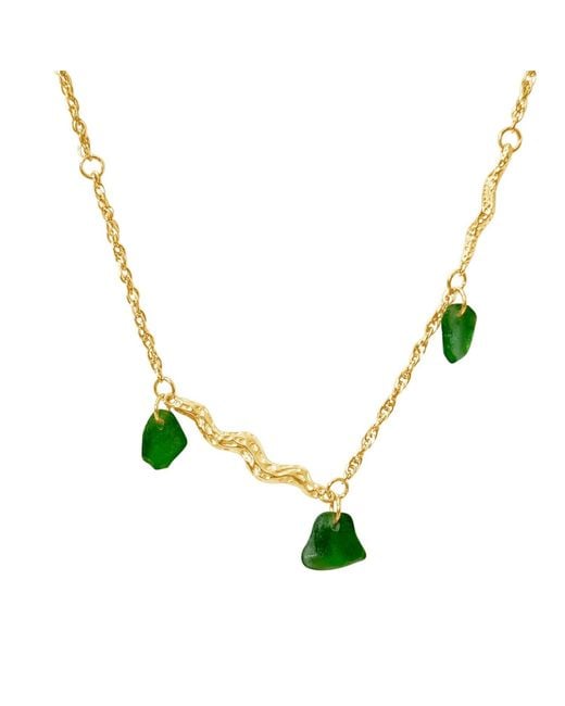 Glassy Metallic Palmebølge Anklet