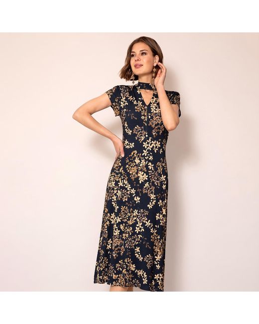 Alie Street London Black Saffie Dress Golden Blossom