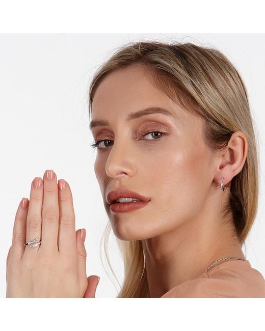Lucy Quartermaine Metallic Skinny Drip Hoops