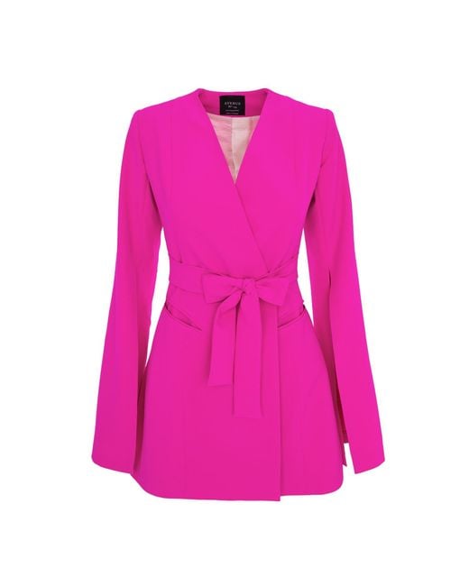 AVENUE No.29 Pink Cape Blazer Dress