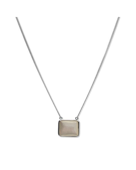 FV Jewellery Metallic La Stèle Mother Of Pearl Square Necklace