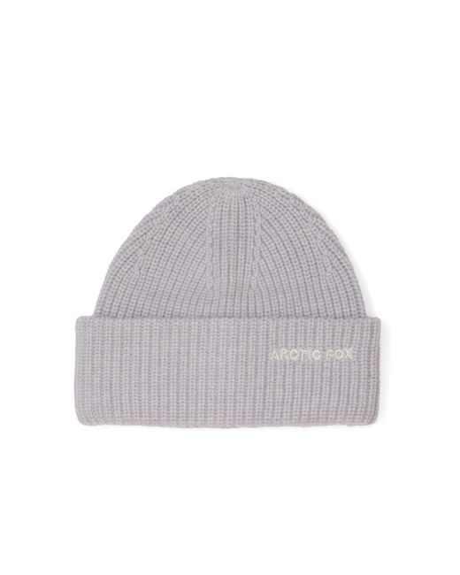 Arctic Fox & Co. Gray Embroidered Merino Wool Beanie