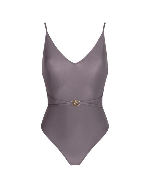 BonBon Lingerie Purple Siren Deep Plunge Swimsuit