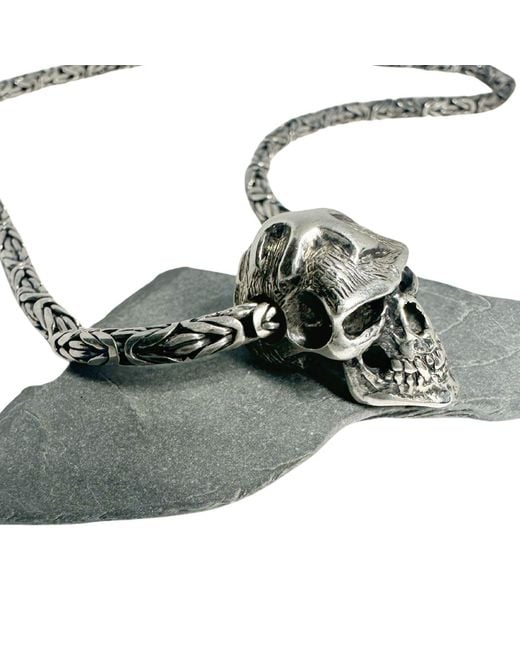 Tg-Jewellery by Tamara Gervasio Green Japanese Good Luck Skull Necklace for men