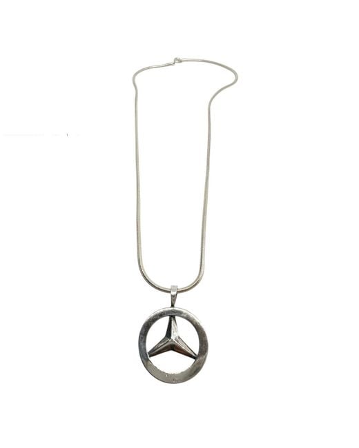 Tg-Jewellery by Tamara Gervasio Metallic Mercedes Pendant Snake Chain for men