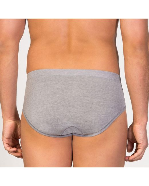 Zd - Zero Defects Gray Mini Briefs Egyptian Cotton for men
