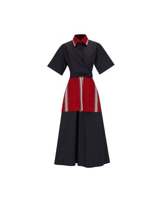Xclamations UK Blue Oriki Midi Dress