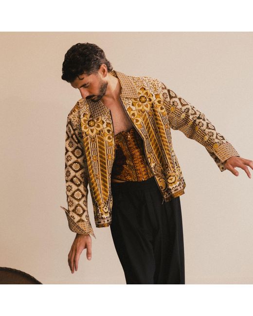 Collected Xx Brown Dune Cropped Jacket for men