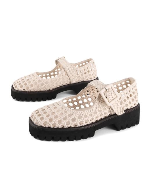 INTENTIONALLY ______ Natural Neutrals Veronique Woven Mary Jane Flat