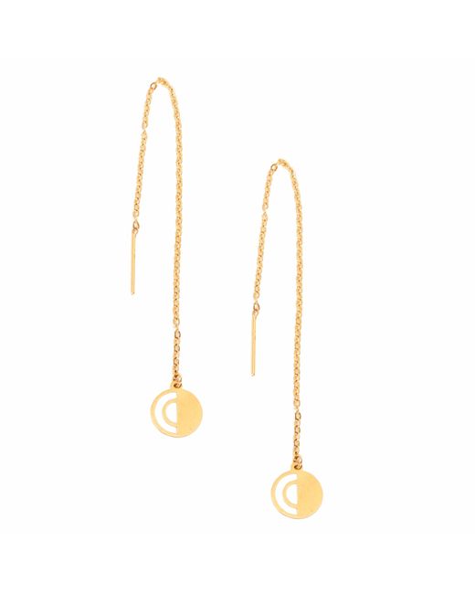 Sarvin Metallic Circle Shape Drop Earrings