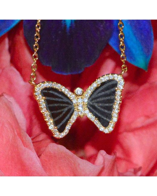 KAMARIA Metallic Mini Butterfly Necklace
