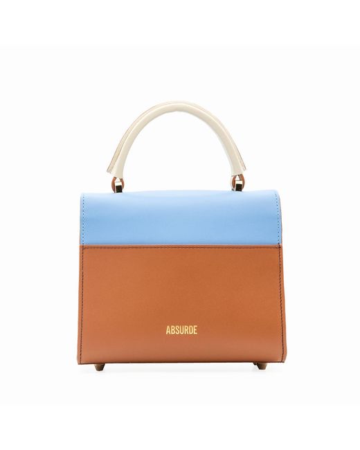 Absurde Blue One Way Small Leather Shoulder Bag