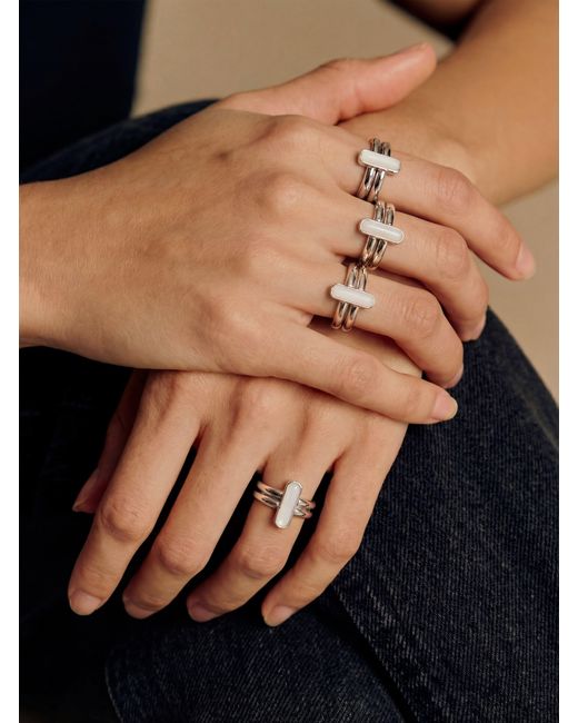 seree Metallic Infinity Duo Bar Ring