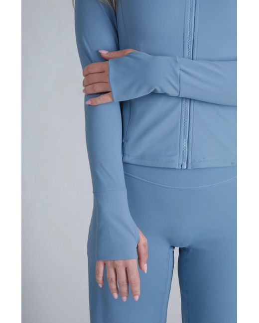 Cmmttd Blue Soft Form Zip-Up Jacket