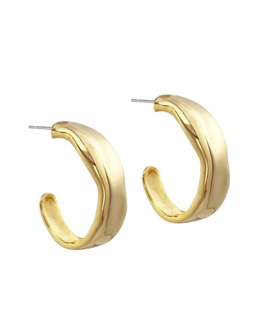 Biko Jewellery Metallic Wavi Hoops
