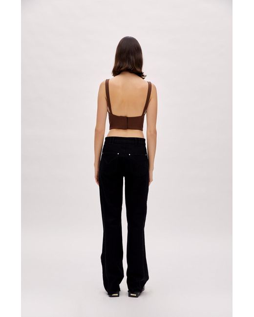 Pcfg Brown Woven Corset Top