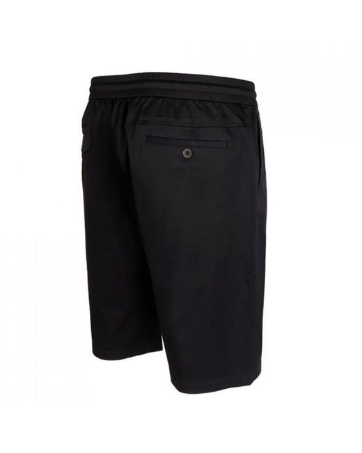 DAVID WEJ Black Plain Drawstring Shorts – for men