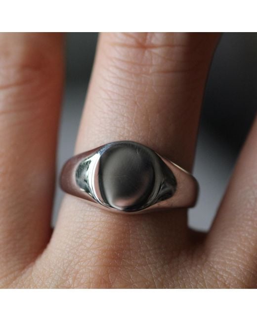 VicStoneNYC Fine Jewelry Gray Sterling Big Signet Ring