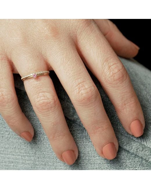 Maya Brenner Metallic Pavé Diamond Ring
