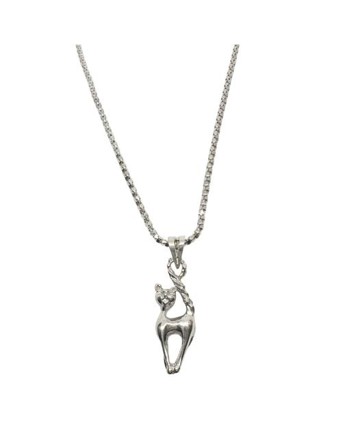 Tg-Jewellery by Tamara Gervasio Metallic Sterling Cat Pendant Necklace – Lost Wax Cast Handmade Pendant